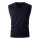thumbnail image 2 of pstuiky Camiseta sin mangas para hombre, Camisola gruesa y cálida de punto de moda para hombre, sin mangas, con cuello en V Chaleco de hombre xxl, 2 of 5