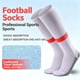 thumbnail image 5 of Premium Men's Knee High Soccer Socks Thick Terry Cushion Anti-Pilling Non-Slip Breathable Shock Absorb Sweat Wicking Odor Resistant Athletic Socks for Football Basketball Running Tennis Badminton, 5 of 11