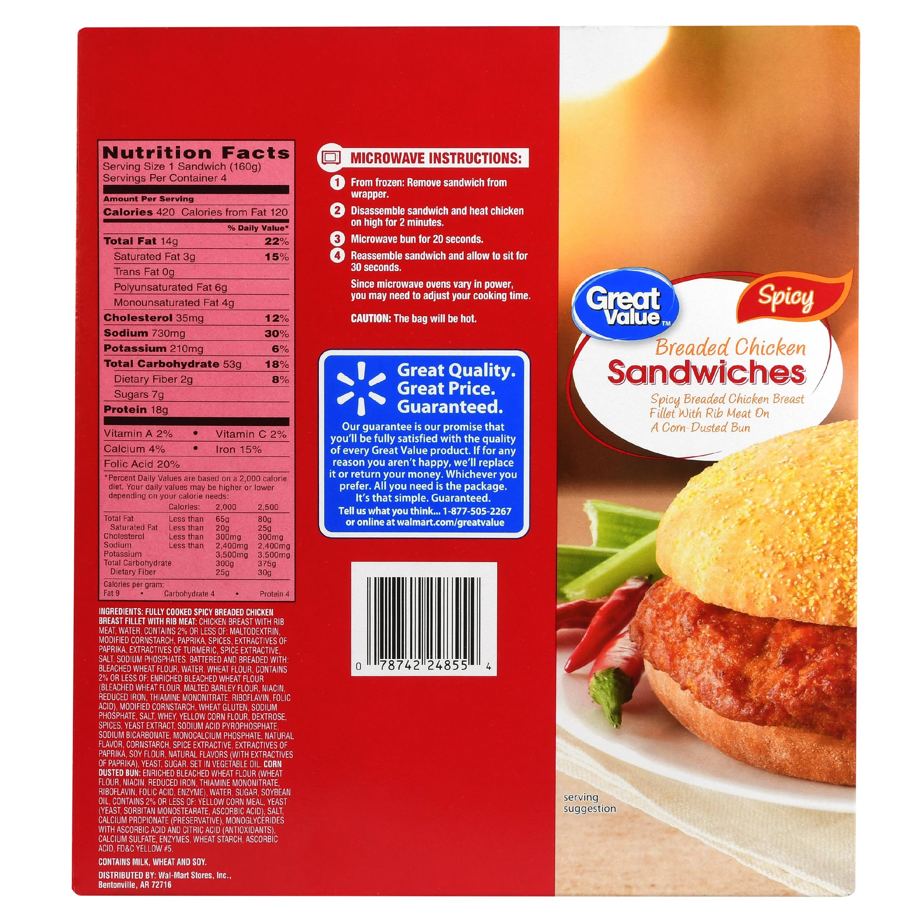 Spicy Chicken Sandwich School Lunch Nutrition Facts Runners High