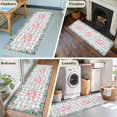 thumbnail image 6 of Pink Flamingo 2'x6' Runner Rug, Green Summer Tropical Botanical Grey Plaid Washable Non-Slip Area Rugs for Hallway Kitchen Floor Bedroom Entryway, StainResistant Laundry Carpet Decoration Indoor Mat, 6 of 9