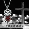 thumbnail image 3 of Cool Skull Urn Necklace For Men Crystal Demonic Cremation Jewelry for Ashes Urn Necklace for Ashes Punk Rock / Hip Hop Charms Pet Human Ashes Urn Pendant, 3 of 9