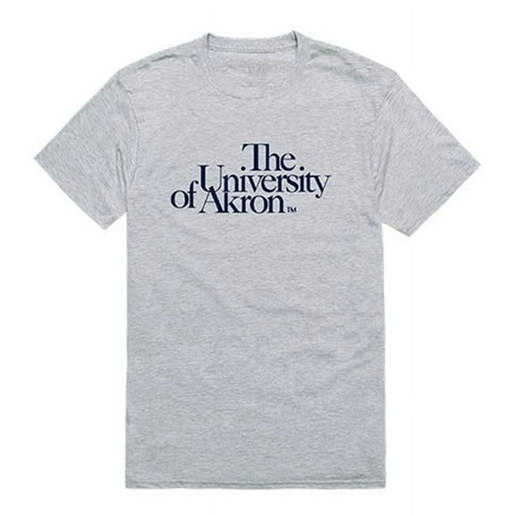 W Republic Apparel 516-100-H08-04 University of Akron Mens Institutional Tee, Heather Grey - Extra Large