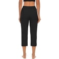 thumbnail image 3 of Womens Capri Yoga Pants Loose Workout Joggers Drawstring Sweatpants Lounge Pajama Capris Pants with Pockets, 3 of 3