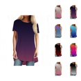 thumbnail image 1 of Gradient Color Womens T Shirts 2026 Summer Fashion Short Sleeve Crewneck Loose Tees Tunic Top, 1 of 6