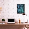 thumbnail image 2 of Stupell Industries Blue Tropical Palm Leaves Dark Forest Plants Botanical & Floral Photography Black Framed Art Print Wall Art, 24 x 30, 2 of 7