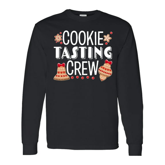 Inktastic Christmas Cookie Tasting Crew with Holiday Cookies Long Sleeve T-Shirt