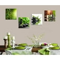 thumbnail image 4 of Framed Print Canvas Bamboo Green Pictures SPA Zen Stone Candles Flower Picture Home Bathroom Living Room Bedroom Wall Art Decor Ready to Hang (12Inchx12Inchx4Pcs), 4 of 6