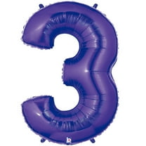 Loftus International B1-5843P Megaloon Number 3 Purple Balloon