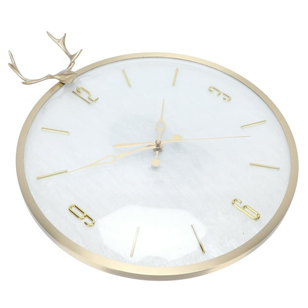 Reloj de Pared Silencioso Jadeshay Oscilante con Péndulo Dorado