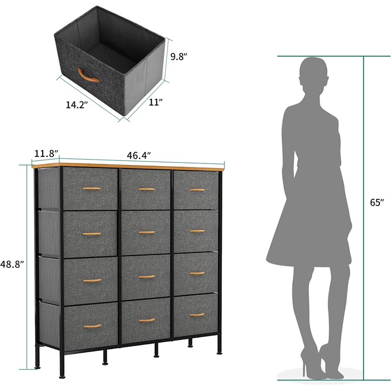 Closet Drawers Tall Dresser Organizer Vertical Clothes Storage