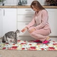 thumbnail image 3 of Pioneer Flower Floral Print Pattern Kitchen Rugs Sets Of 2,Anti Fatigue Kitchen Mat Rugs Non Slip Washable,Decorative Kitchen Floor Mats for Kitchen,Sink,Laundry,17"x30"+17"x47", 3 of 7