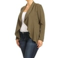 thumbnail image 2 of Women's Casual Stretch Comfort Open Front Draped Blazer Jacket, 2 of 4