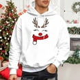 thumbnail image 2 of XIAOCHA Christmas Reindeer Hoodies for Couples Loose Hooded Sweatshirt Festive Warm Casual Hoodie, 2 of 6