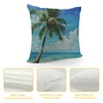 thumbnail image 4 of PRATYUS Beach Seaside Palm Tree Blue Sea and Sky Decoration Home Decorative Throw Pillow Case Cushion Cover for Sofa Couch 18x18in, 4 of 5