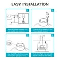 thumbnail image 5 of Luxrite 5/6" LED Square Recessed Lighting 5 Color Selectable 2700K, 3000K, 3500K, 4000K, 5000K Baffle Trim 16 Pack, 5 of 5
