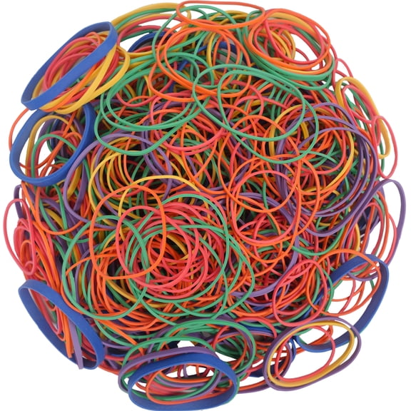 Rubber Bands Assorted Size Multicolor 0.5 lb/227g Rubber Band,for Home Office Supplies,size#16,size18,size19,size32,size33,size64
