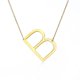 thumbnail image 4 of Custom Big Block 14k 18K Gold 26 Letter Nombre inicial Cadena Collares de acero inoxidable con colgante de letra inicial Sincero Hogar, 4 of 6