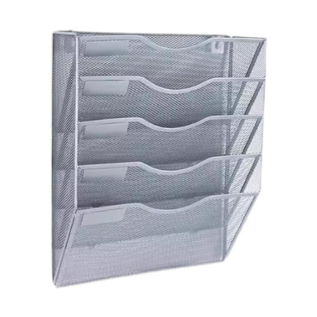 Colaxi Hanging File Holder Rack Mail Organizer Mesh Metal Easily Install Portable Modern Space Saving Magazines Organization for Home