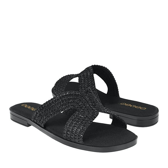 SANDALIAS DAMA STYLO 5072 TEXTIL NEGRO