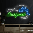 thumbnail image 2 of Glowneon Seafood Neon Sign, Seafood Restaurant Led Sign, Fishing Art, 2 of 4