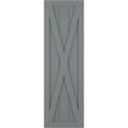 thumbnail image 5 of Ekena Millwork 12"W x 28"H True Fit PVC Single X-Board Farmhouse Fixed Mount Shutters, Ocean Swell (Per Pair - Hardware Not Included), 5 of 9