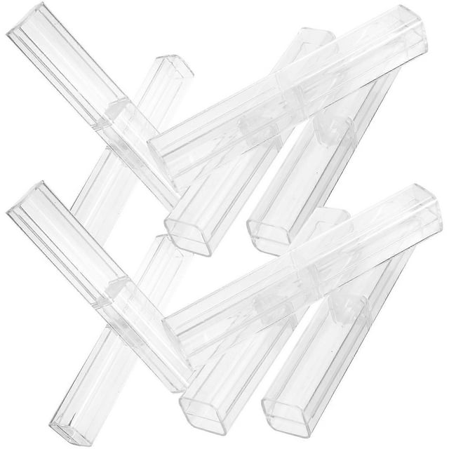 Transparent Pencil Case 10Pcs Rectangular Storage For School Supplies Home Organization