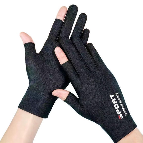 Giaone Outdoor Fingerless Gloves With Cooling Fabric Elastic Fit Sun Protection