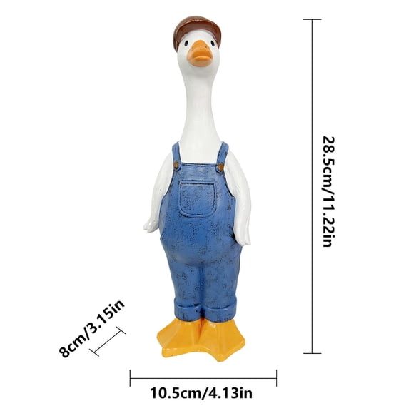 HOARBOEG Whimsical Duck Garden Statue Outdoor Decor, Resin Courtyard Figurine for Yard Patio Park, Cute Animal Ornament Home Garden Decoration Art