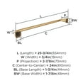 thumbnail image 6 of Amerock Revitalize Champagne Bronze 24 inch (610mm) Towel Bar, 6 of 8