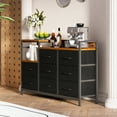 thumbnail image 5 of Dresser with 3 Power Outlets & 2 USB Charging Ports, Wide Dresser 52” for Bedroom with 8 Large Drawers, Chest of Drawers for Bedroom, Living Room, Hallway, Vintage and Black, 5 of 6