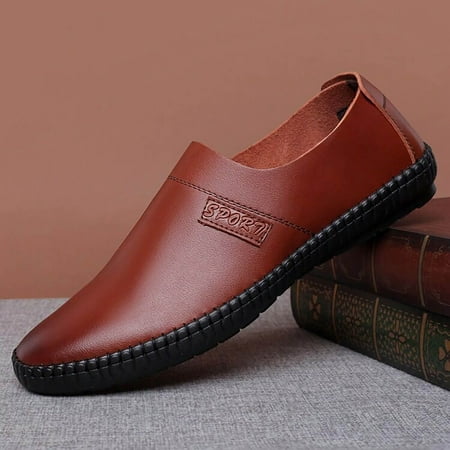 

jjayotai Shoes for Men New Men S Casual Shoes Youth Trend Fashion Soft Sole Men S Leather Shoes Flash Picks