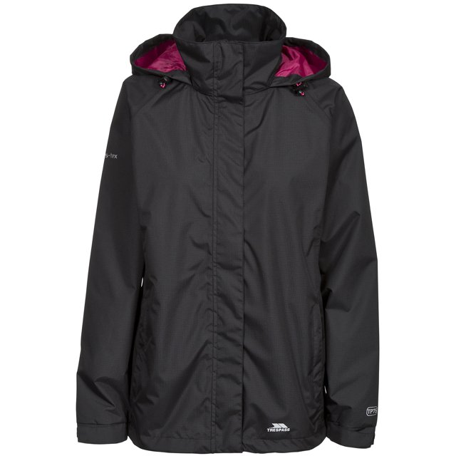 Trespass - Chaqueta impermeable modelo Lanna II para mujer (Negro)