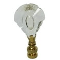 thumbnail image 1 of Royal Designs, Inc. Designer K9 Crystal Cut Clear Finial for Lamp Shade, CCF-2008-PB-1, Polished Brass, Single, 1 of 5