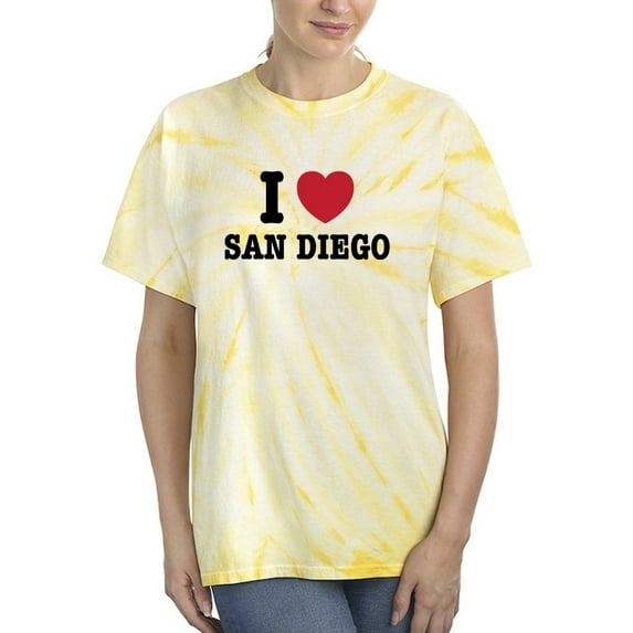 I Love San Diego. Tie-Dye Cyclone Women -Smartprints Designs, Female Small