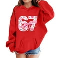 thumbnail image 2 of 67 Niños con capucha Niñas 6 7 Meme Sudadera cómoda manga larga Suéteres divertidos 6 7 Número impreso Novedad manga larga con capucha Suéter de moda cómodo once once hoodie (rojo,3-4 años), 2 of 4