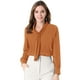 thumbnail image 1 of Blusa Elegante De Oficina De Trabajo Para Mujer, Camisa Plisada Con Cuello De Lazo Y Manga Larga Marrón S, 1 of 6