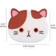 thumbnail image 2 of Juego de 6 posavasos con diseño de gato, caras de goma de silicona, aislamiento, flexible, duradero, antideslizante, almohadillas calientes para bebidas, cerveza, 2 of 5
