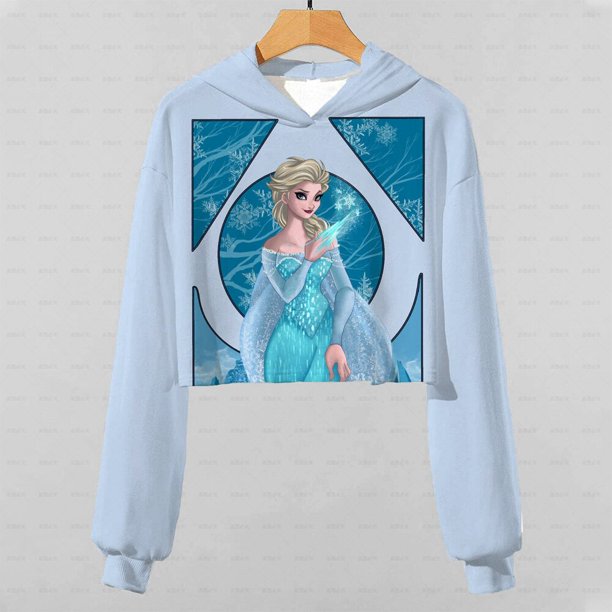 Película de Disney 3d personaje de dibujos animados con capucha Blancanieves, princesa Aisha, princesa Ariel, sudadera de manga larga chica adolescente Hoodie160 heqiyong CONDUJO