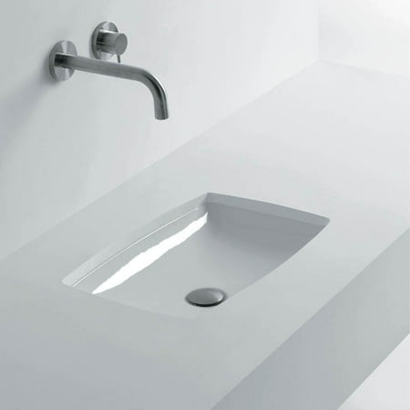0.75 Bath Sink - WS Bath Collections H10 40U Rectangular Undermount Bathroom Sink