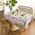 thumbnail image 2 of Easter Tablecloth 60×84 Inch Rectangular, Watercolor Easter Eggs Washable Table Cover for Party Picnic Dinner Decor, 2 of 6
