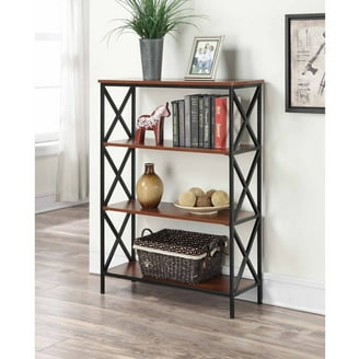 ACME Zakwani Bookshelf in Rustic Oak and Black - Walmart.com