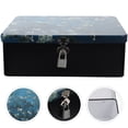 thumbnail image 4 of Vintage Tinplate Storage Box With Lock Desktop Storage Case Jewelry Case, 4 of 4