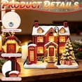thumbnail image 3 of Lighted Christmas Village House, Wooden Holiday Figurine, Snow Covered Cottage Scene with Layered Architecture and Glowing Windows for Mantel, Painted Wood with LED Light with DetaiLED, 3 of 6