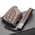 thumbnail image 5 of Vitodeco Genuine Leather Smart Key Fob Case Compatible with Lexus ES, Lexus UX, Lexus NX, Lexus GX, Lexus LX 600 (4-Button, Brown), 5 of 6