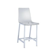 Counter Height Stools Chrome and Clear Acrylic (Set of 2)