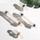 thumbnail image 1 of Cubo con asa de cristal blanco natural simple, gabinete para maquillaje, manija de piedra de prisma hexagonal, 1 of 5