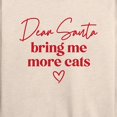 thumbnail image 3 of Instant Message - Dear Santa More Cats  Christmas- Women's Lightweight French Terry Long Sleeve Shirt, 3 of 6