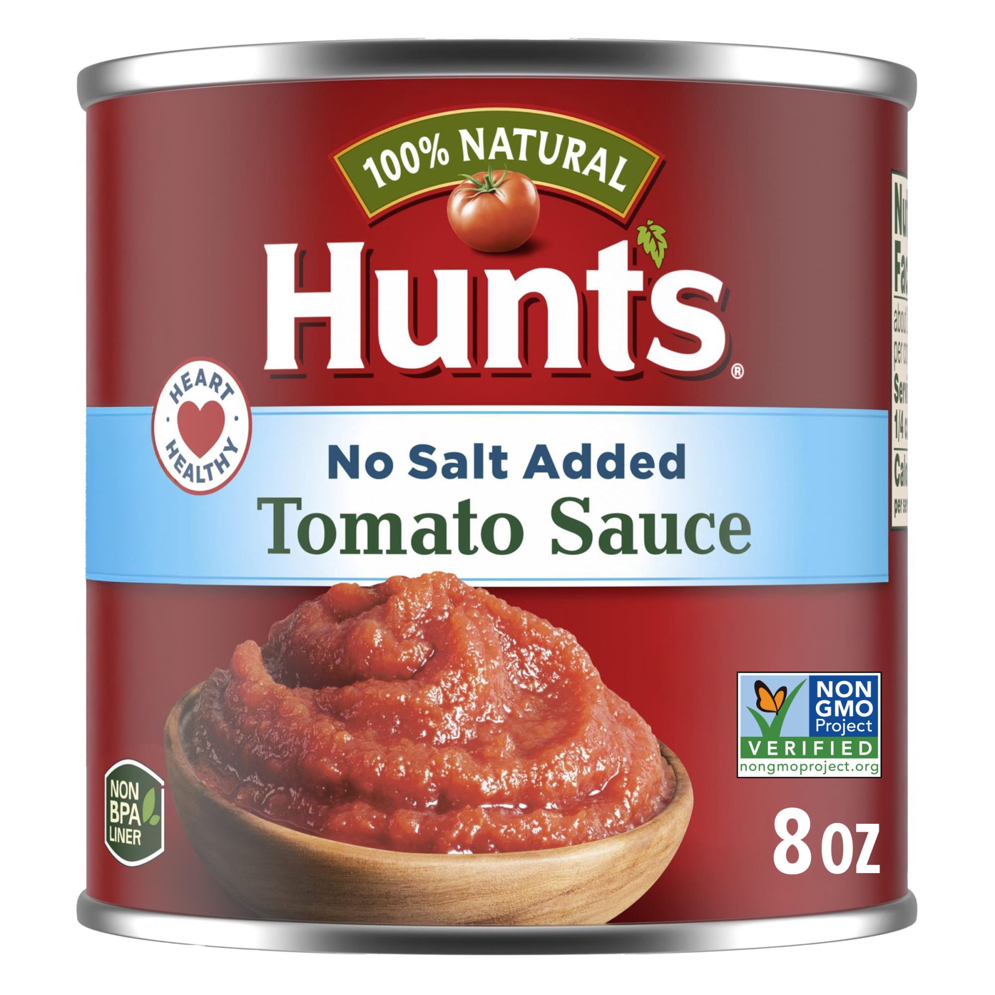 (24 pack) Hunt’s No Salt Added Tomato Sauce, Perfect for Chili & Soups, 8 oz. Can