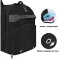 thumbnail image 5 of WANDF Foldable Duffel Bag 40L with Wet Pocket & Shoes Compartment, Overnight Weekender Travel Duffle for Men Women Water-proof & Tear Resistant(Black), 5 of 7