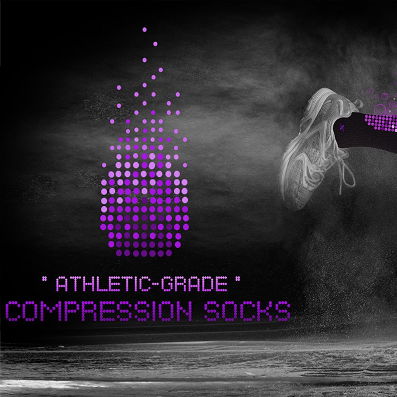 XTF High-Intensity Run+ Sports Knee-High Compression Socks (3-Pairs or 6-Pairs)